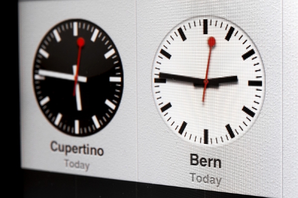 Švýcarský design hodin, který Apple použil. Švýcarský design hodin, který Apple použil.